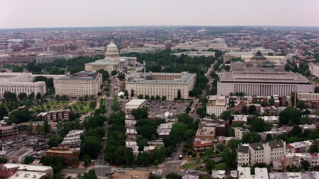 Washington, D.C. circa-2017, Wide shot of Capitol Building.  Shot with Cineflex and RED Epic-W Helium. 