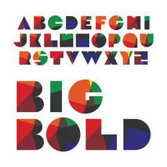 Obraz premium Modern Colorful Big Bold Font Set Design for Your Typography