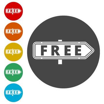 Free sign, Free vector icon 