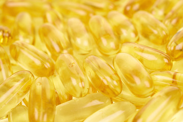 Surface covered with softgel pills