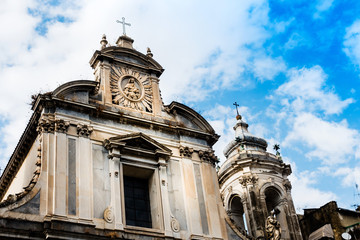 Fototapeta premium cathedral in Naples city, italy Europe