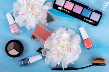 Obraz na płótnie Canvas Cosmetics for make-up for women