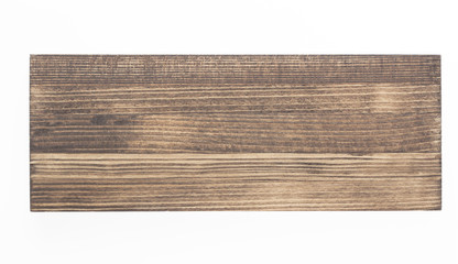 Wooden plank isolated on white background