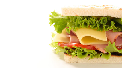 sandwich with cheese and ham