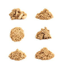 Pile of crushed halva isolated