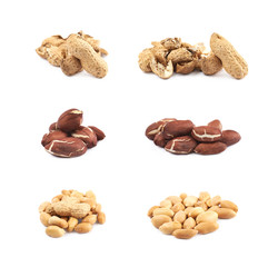 Pile of peanuts isolated