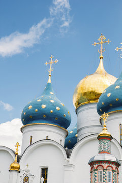 Orthodox church dome detail in Sergiyev posad Russia
