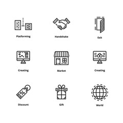 High quality line icons. Thin line icons for user interface and web