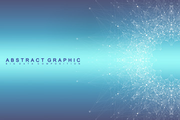 Global network connection. Network and big data visualization background. Global business. Vector Illustration.