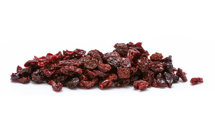 Dried Cranberries on White