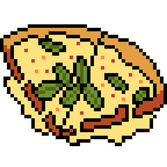 vector pixel art pizza cheese