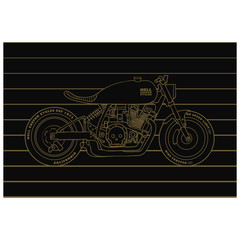 Vintage motorcycle vector illustration