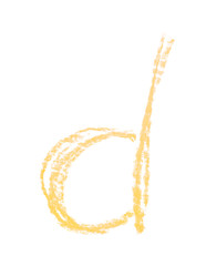 Single hand drawn letter isolated