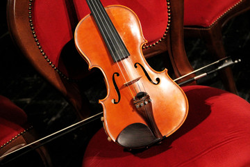 Violin in the foreground