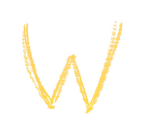 Single hand drawn letter isolated