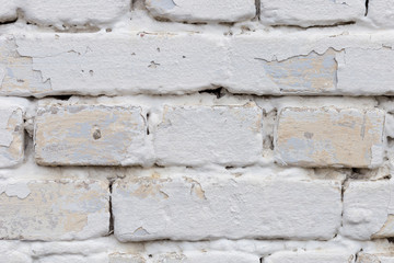 Background texture of a old white brick wall