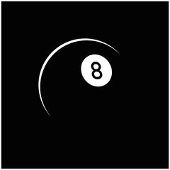 Billiards eight ball icon