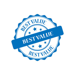 Obraz premium Best value blue stamp illustration