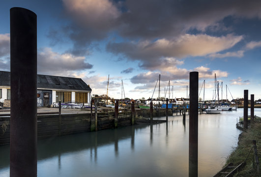 Emsworth waterfront in Hampshire on English south coast