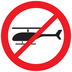 no helicopter sign (prohibition icon)