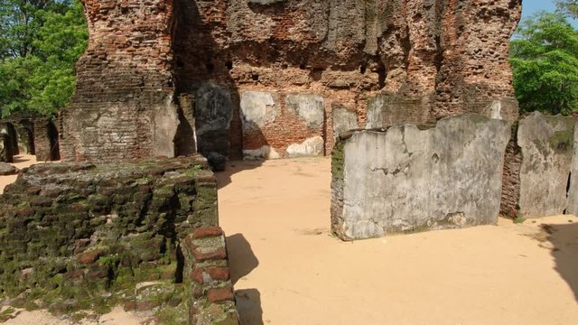 King Nissankamala's royal palace complex ruins in Polonnaruwa, Sri Lanka