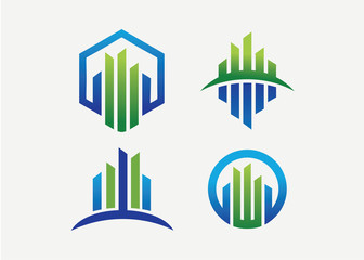 Real Estate Logo Set Template Design Vector, Emblem, Design Concept, Creative Symbol, Icon