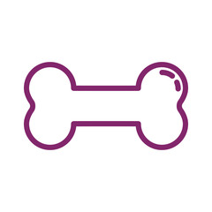 Knochen - Icon, Symbol, Piktogramm, Bildmarke, grafisches Element - violett, weiß - Web, Druck - Vektor