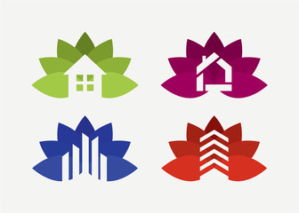 Real Estate Logo Set Template Design Vector, Emblem, Design Concept, Creative Symbol, Icon