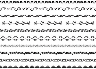 Illustrated seamless borders