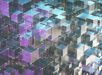 Abstract Background Interconnected Cubes