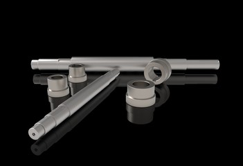 Metal shafts and bushings