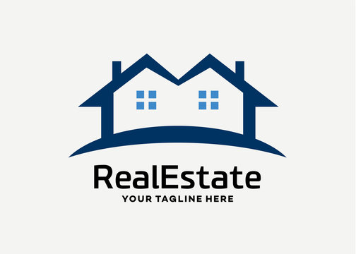 Real Estate Logo Template Design Vector, Emblem, Design Concept, Creative Symbol, Icon