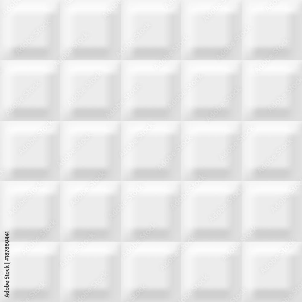Aufkleber White background with tiles. Vector seamless pattern.