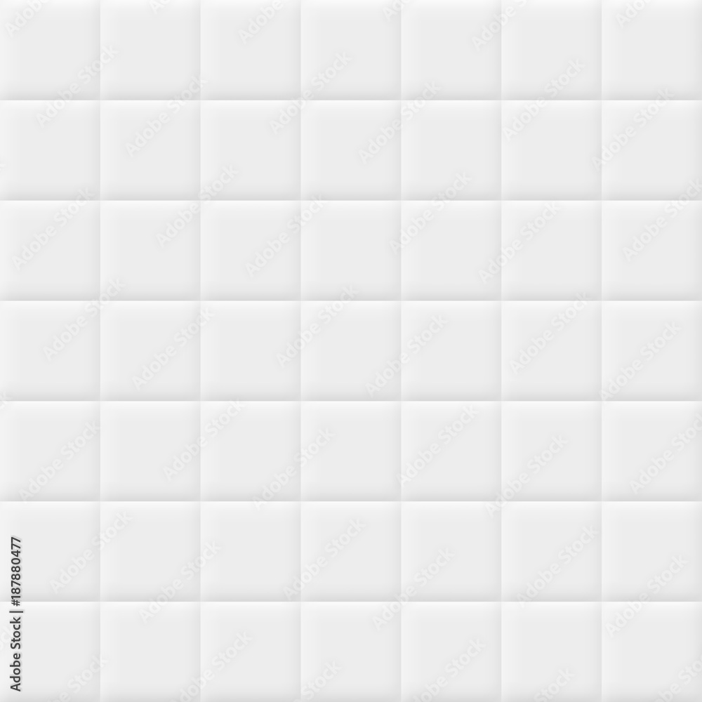 Poster white background with tiles. vector seamless pattern.