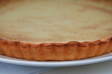 Baked Pie Base Pastry made from Butter Dough in tart Pan