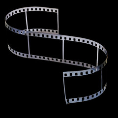 isolated image of photographic film closeup