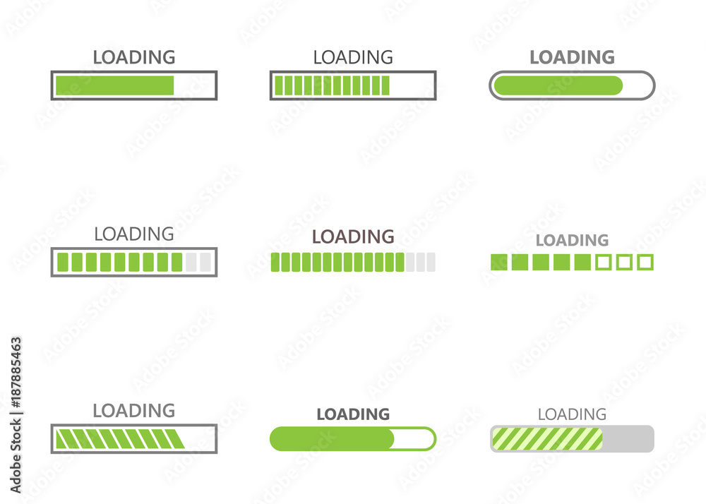 Poster loading bar progress icons