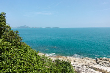 Fototapeta na wymiar Lad Koh Viewpoint. Look out ocean side. Koh Samui.
