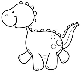 Niedlicher Dinosaurier - Vektor-Illustration