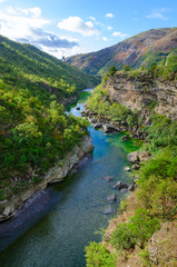 Canyon of river Moraca, mountainous landscape, Montenegro