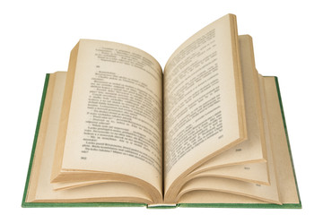 Obraz premium Open book with pages on the white background