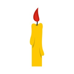 Candle icon, flat style