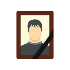 Memory portrait icon, flat style