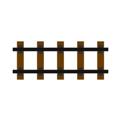 Railway icon, flat style