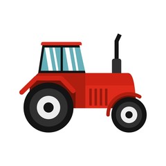 Tractor icon, flat style