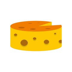 Cheese icon, flat style
