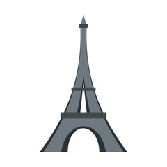 Eiffel tower icon, flat style