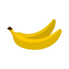 Banana icon, flat style