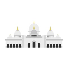 Taj Mahal icon, flat style