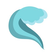 Splashing wave icon, cartoon style